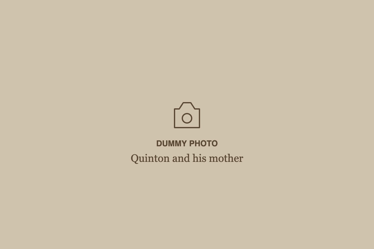Placeholder photo: Quinton and his mother on a game drive